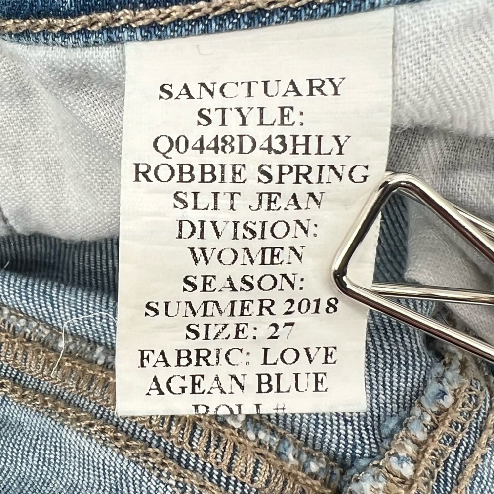 Sanctuary Robbie Spring Slit Skinny Release Hem Jeans Size 27 Women’s - Picture 2 of 5